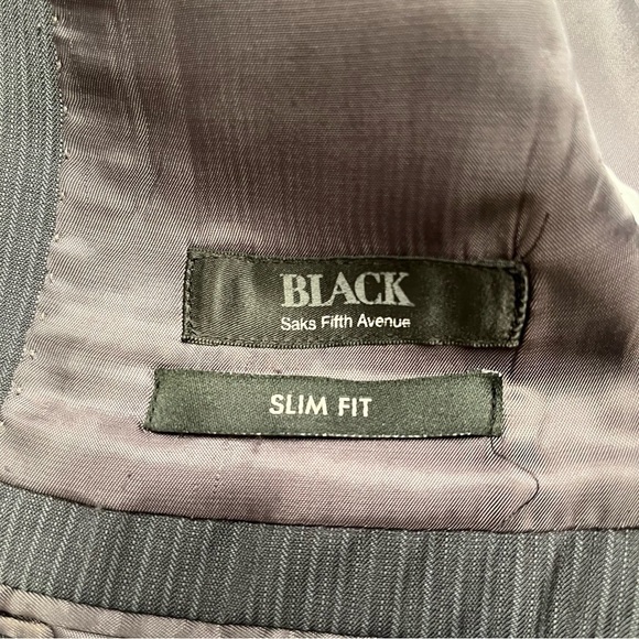 Saks Fifth Avenue 100% Wool Black Series Blazer 38R Cloth by Ermenegildo Zegna - Picture 6 of 11